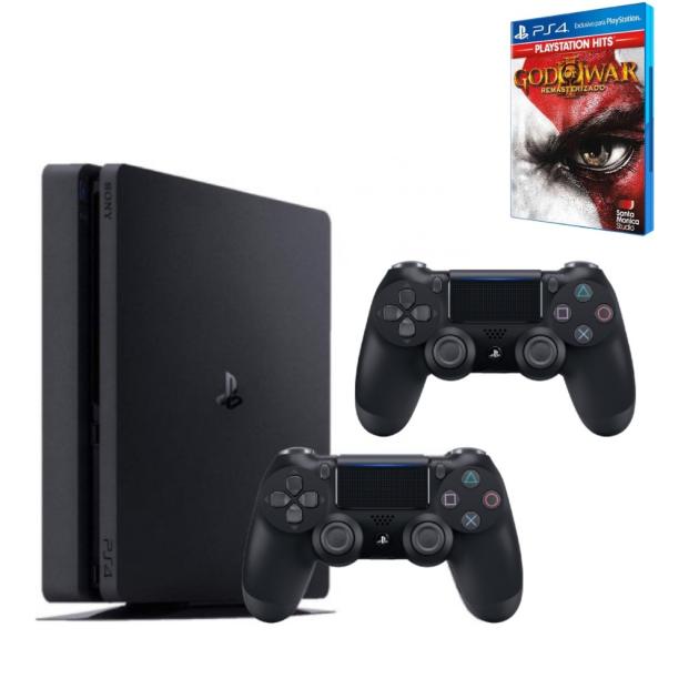 PlayStation 4 Slim PS4 Semi Novo 500GB/1TB com 1 ou 2 Controles + Jogo Brinde